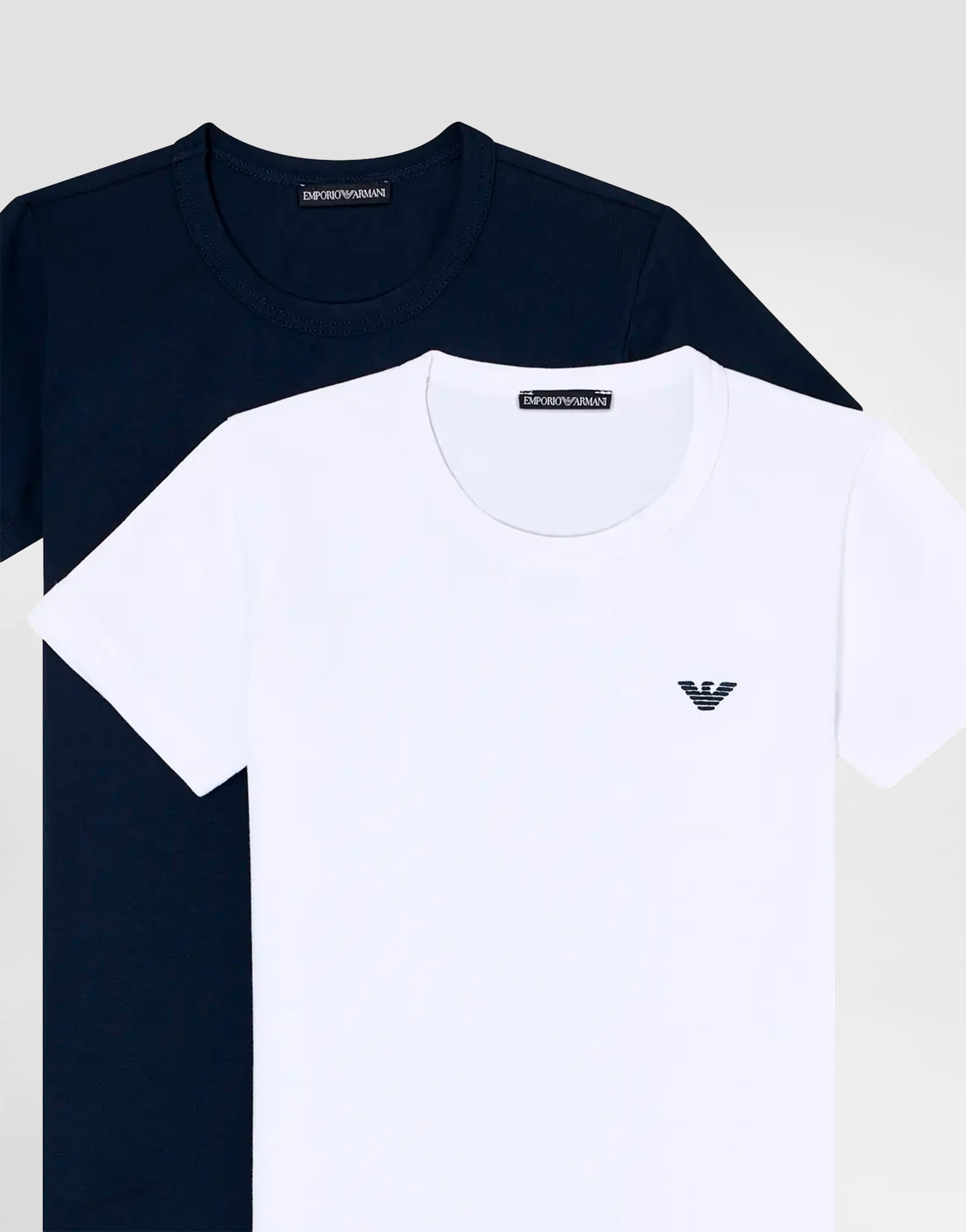 Emporio Armani Dziecięcy dwupak T-shirtów z okrągłym dekoltem z logo - 3