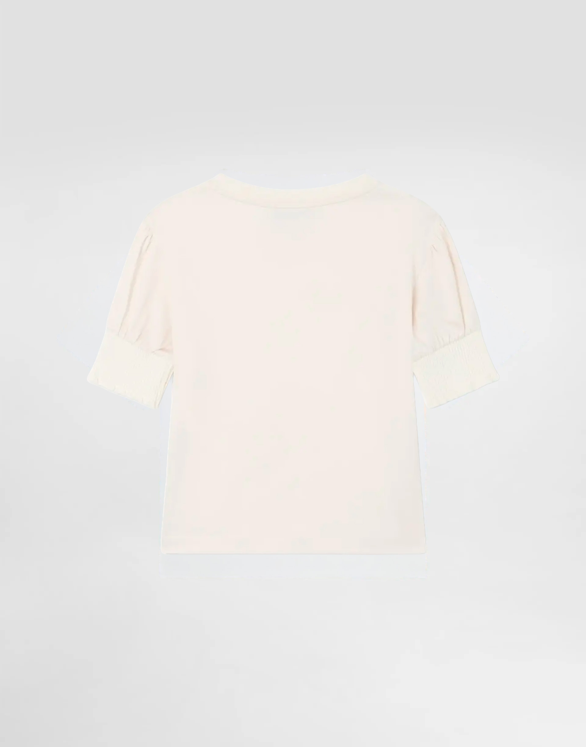 Emporio Armani Dziewczęcy top z mieszanki lyocell z bufiastymi rękawami i haftowanym monogramem - 3