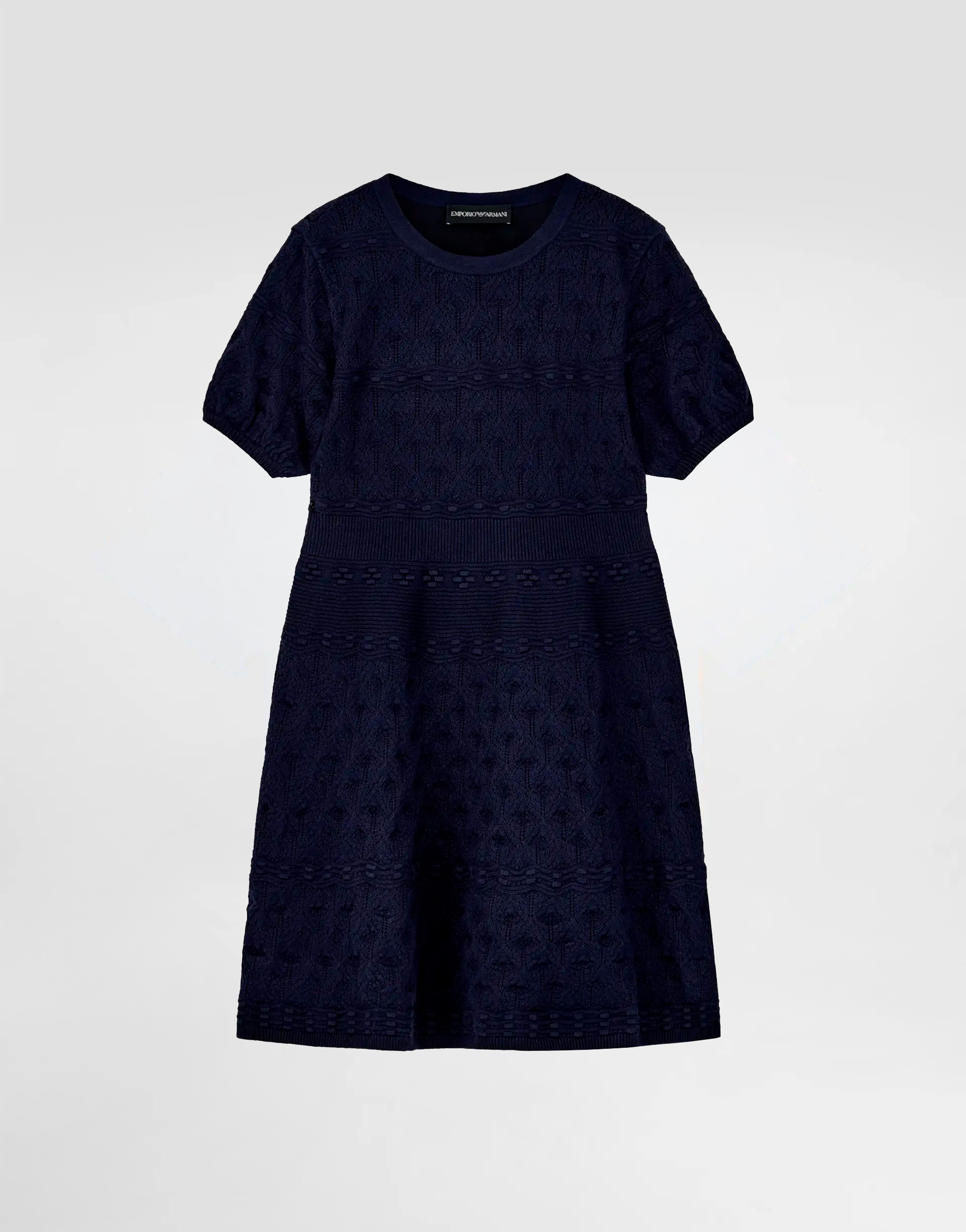 Emporio Armani Dziewczęca sukienka z dzianiny pointelle - 1