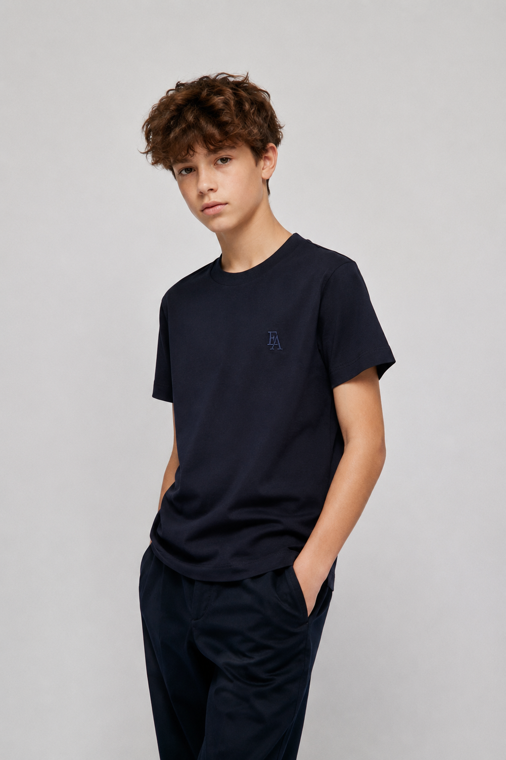 Emporio Armani Dziecięcy T-shirt z mieszanki lyocell z haftowanym logo - 2