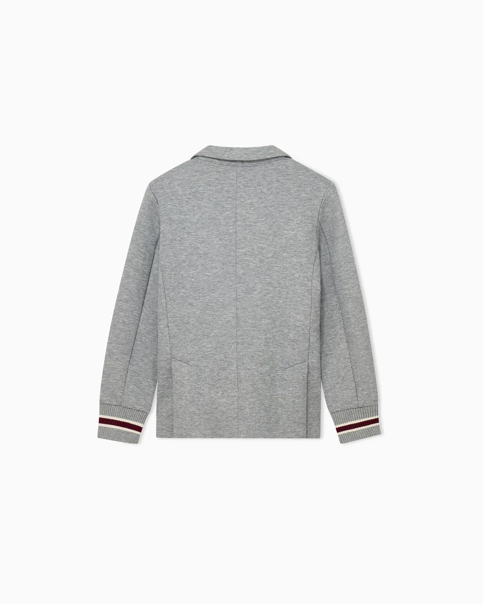 Emporio Armani Dziecięcy żakiet z żakardu double jersey z prążkowanymi mankietami - 3