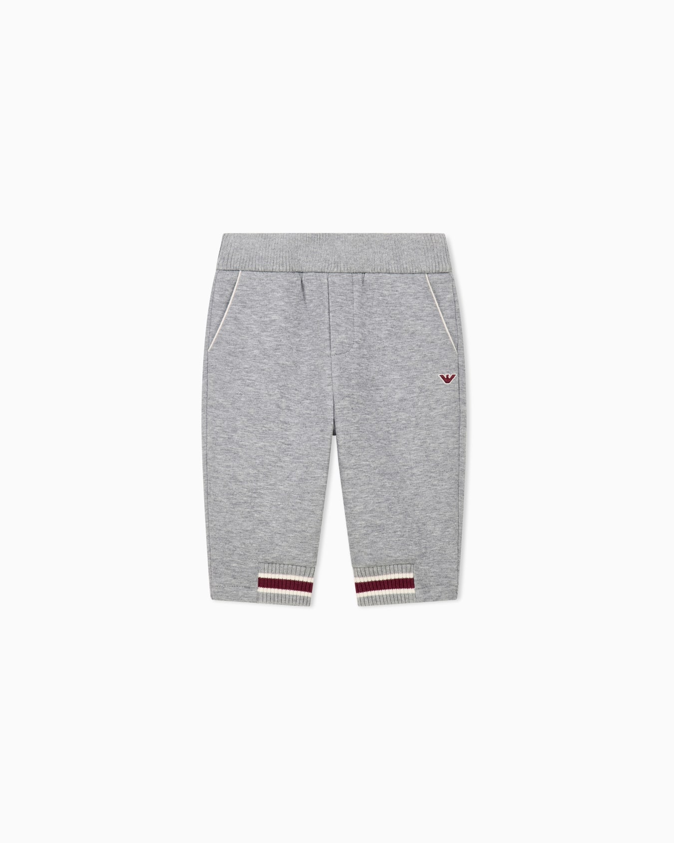 Emporio Armani Dziecięce spodnie dresowe z double jersey z haftowanym logo - 1