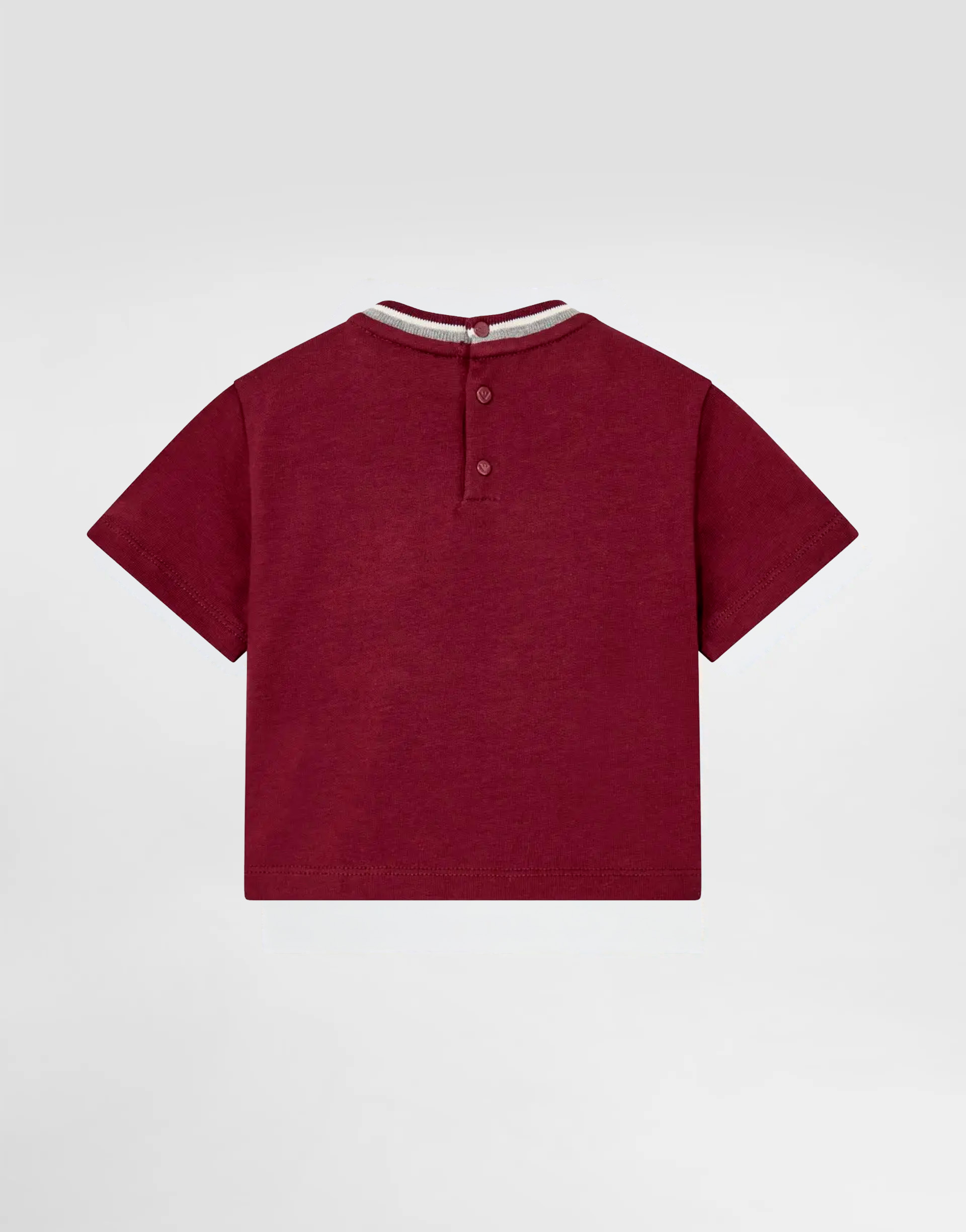 Emporio Armani Dziecięcy T-shirt z ciężkiego jerseyu z haftowanymi naszywkami i wstawką V - 3