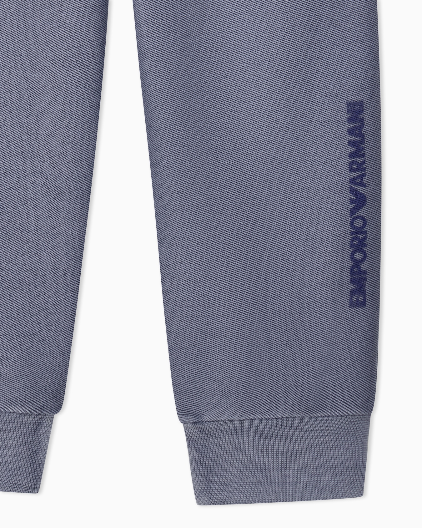 Emporio Armani Dziecięce spodnie dresowe z ukośnego jerseyu delavé - 2
