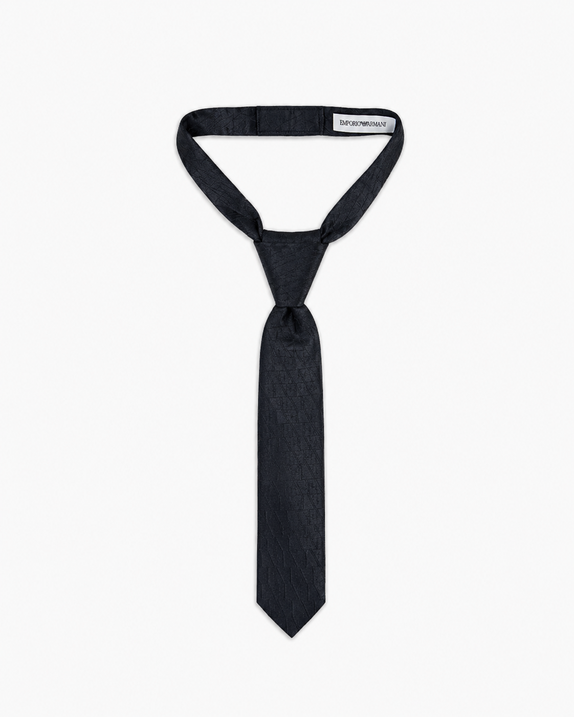 Emporio Armani Dziecięcy jedwabny krawat żakardowy - 1