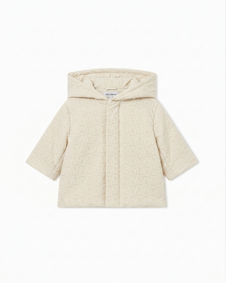 Emporio Armani Dziewczęca kurtka puchowa z żakardowym monogramem - 1
