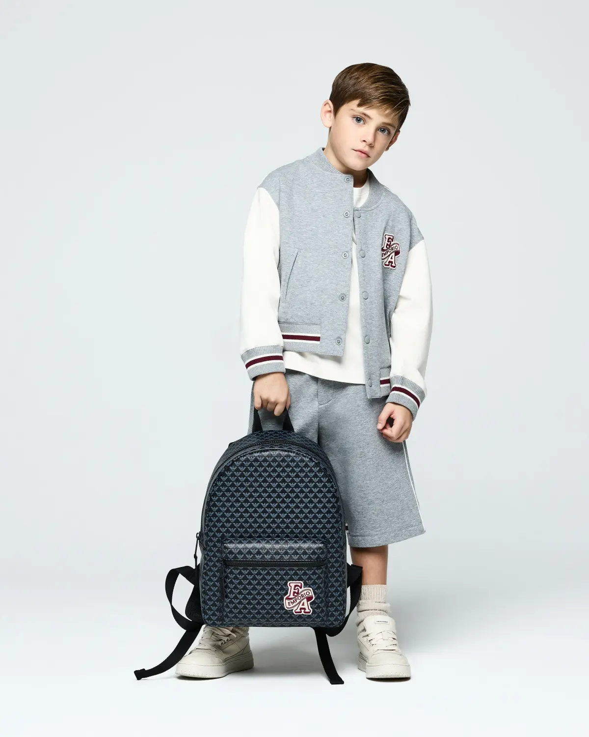 Emporio Armani Kids Backpack with Plaid Pattern - 2