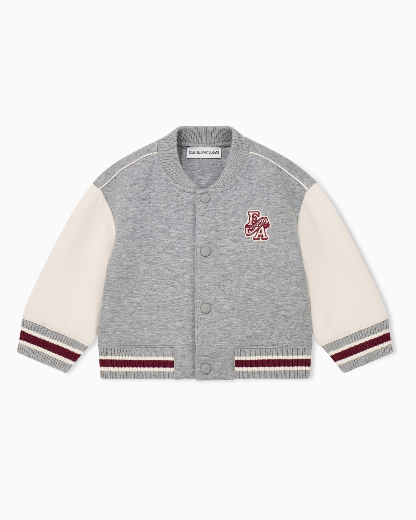 Emporio Armani Dziecięca bluza varsity z kontrastowymi rękawami - 1