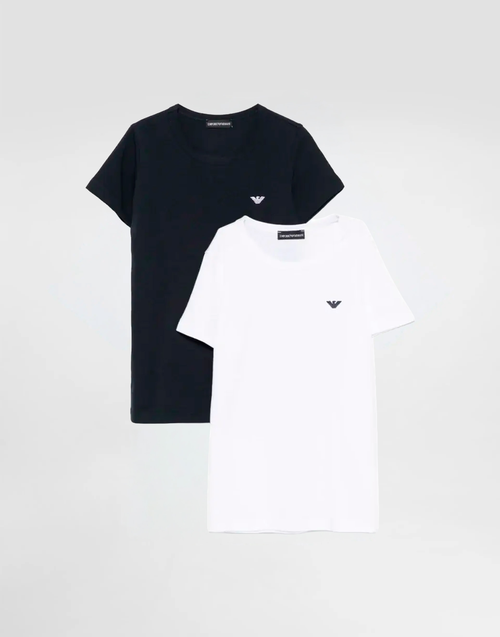 Emporio Armani Dziecięcy dwupak T-shirtów z okrągłym dekoltem z logo - 1