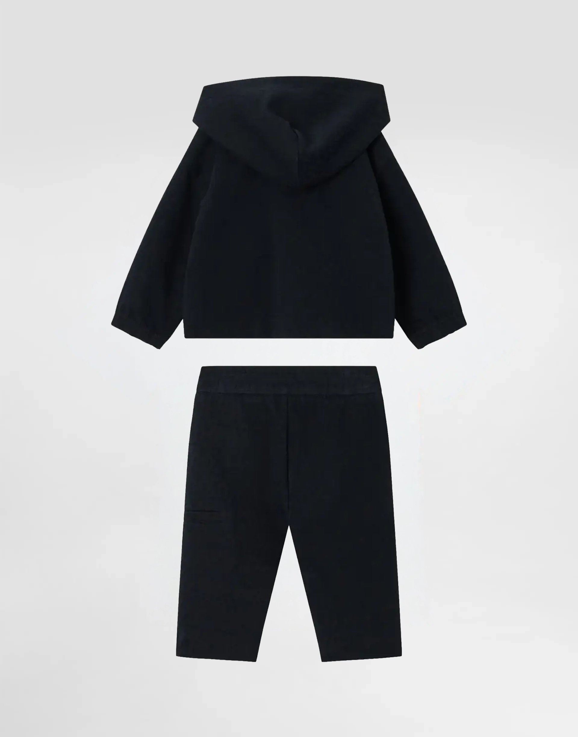 Emporio Armani Dziecięca bluza z kapturem na zamek z żakardu double jersey - 2