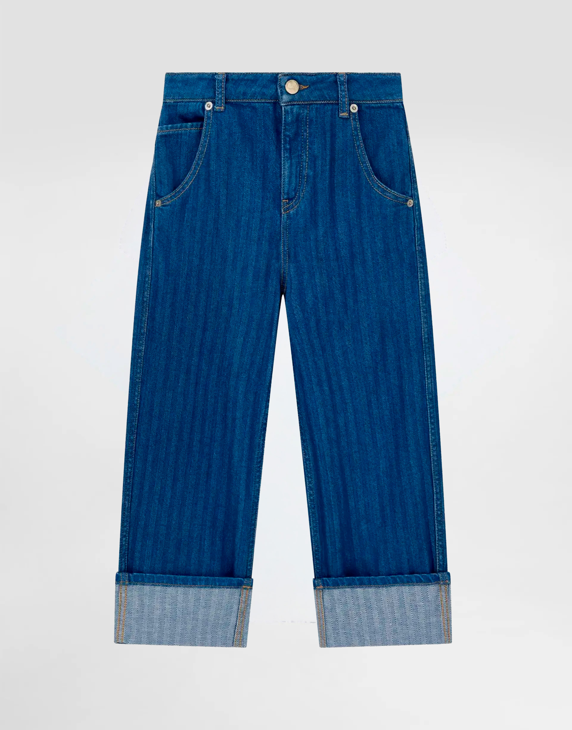 Emporio Armani Dziewczęce jeansy z wysokim stanem i szeroką nogawką - 1