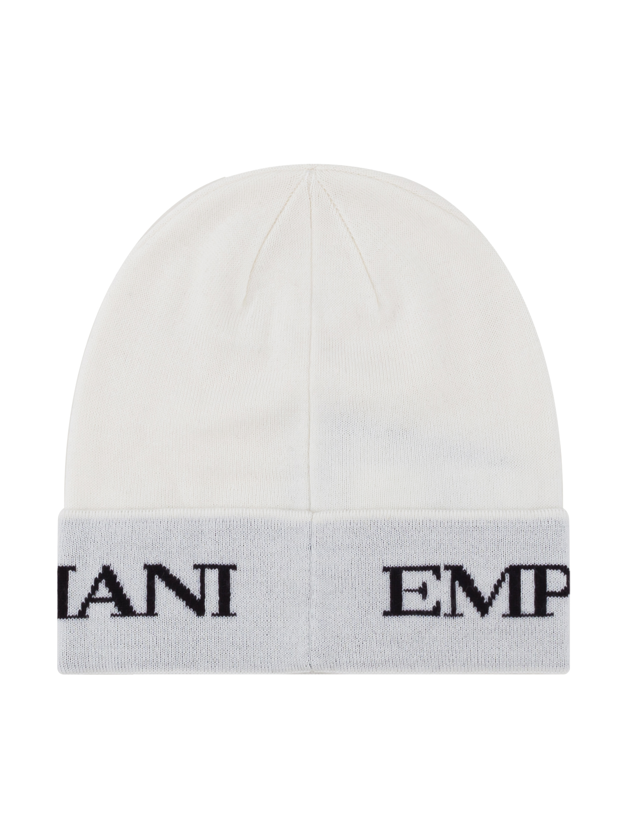 Emporio Armani Kids Knitted White Hat and Scarf Set with Intarsia Logo - 4