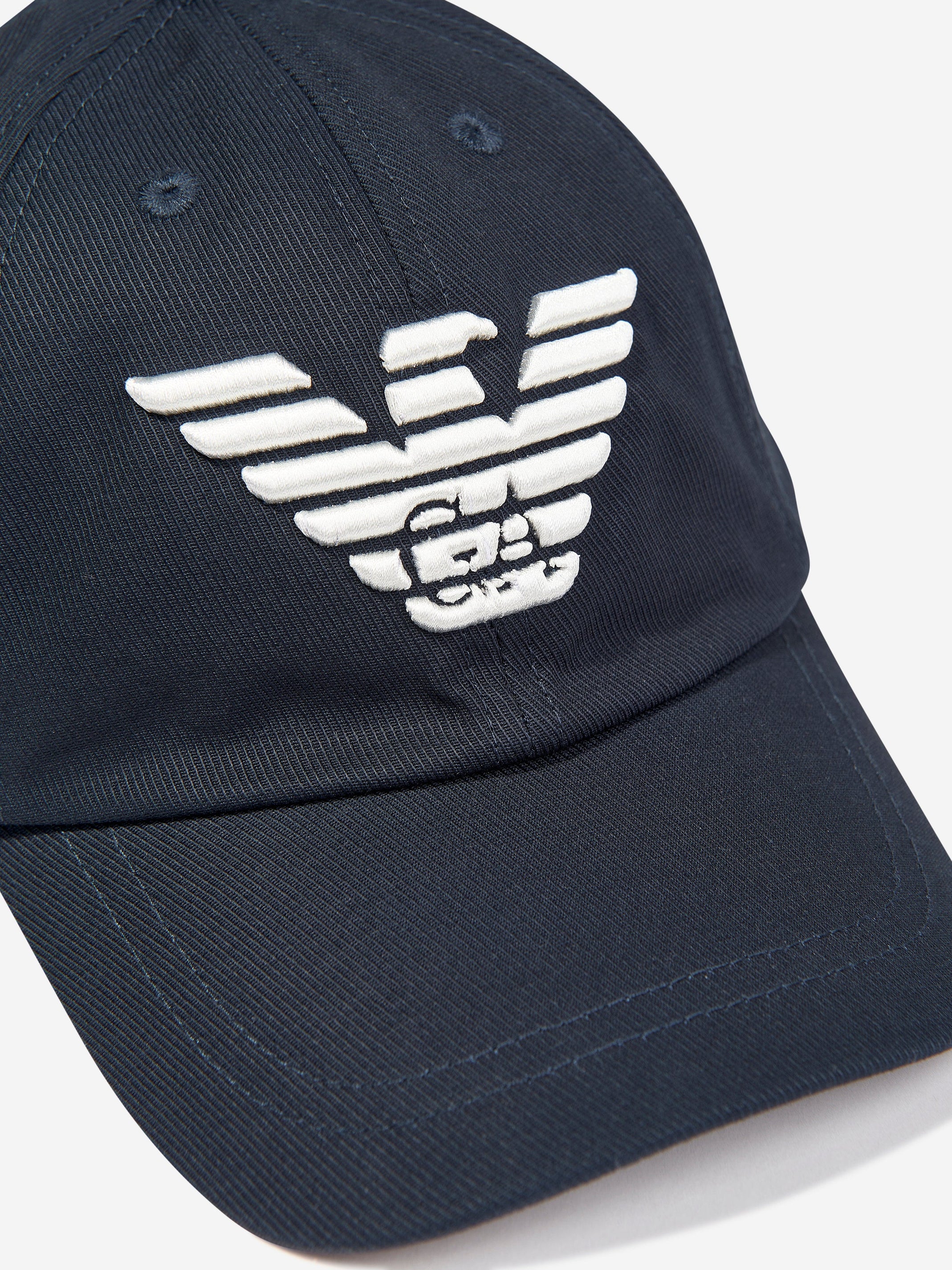 Emporio Armani Kids Cotton Baseball Cap with Embroidered Logo - 3