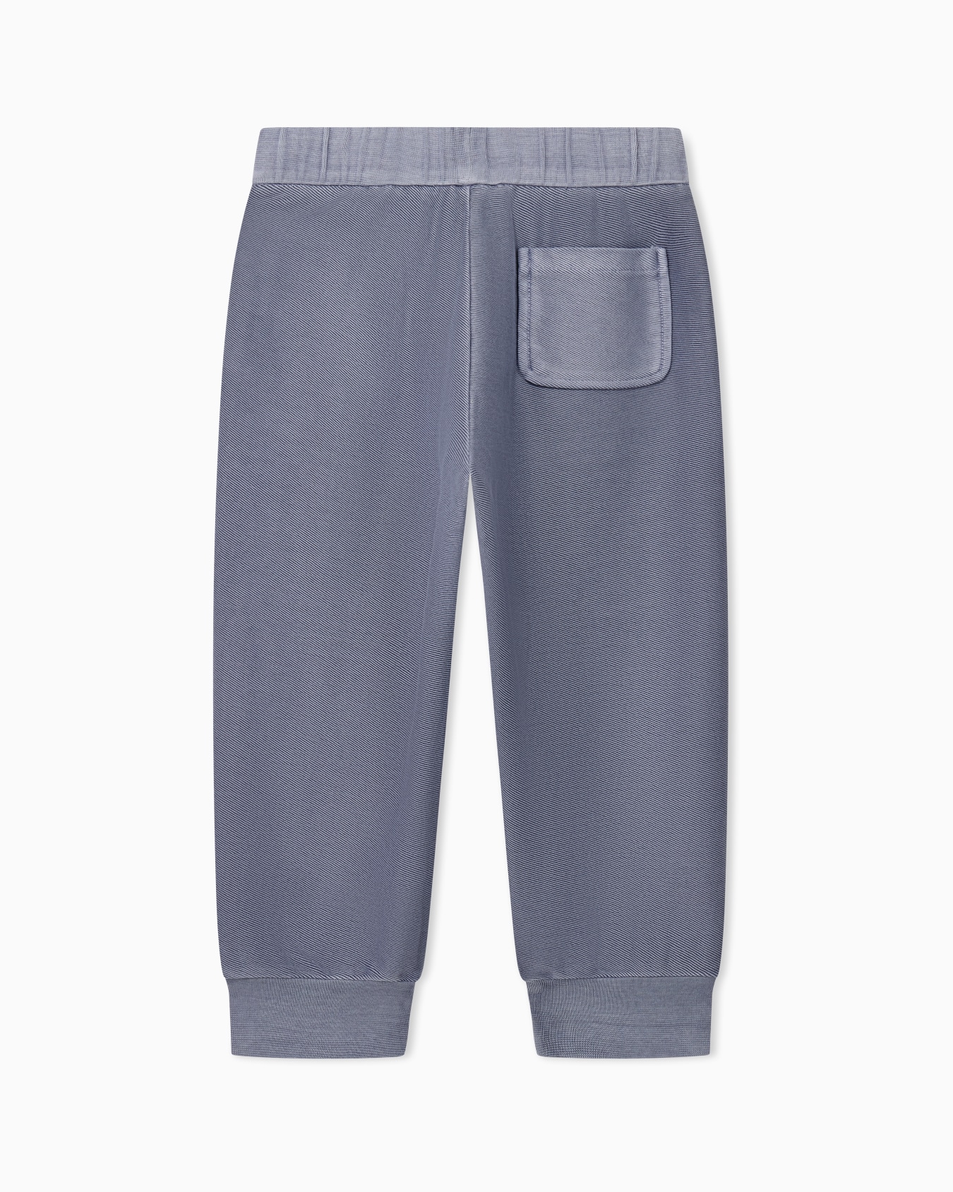Emporio Armani Dziecięce spodnie dresowe z ukośnego jerseyu delavé - 3