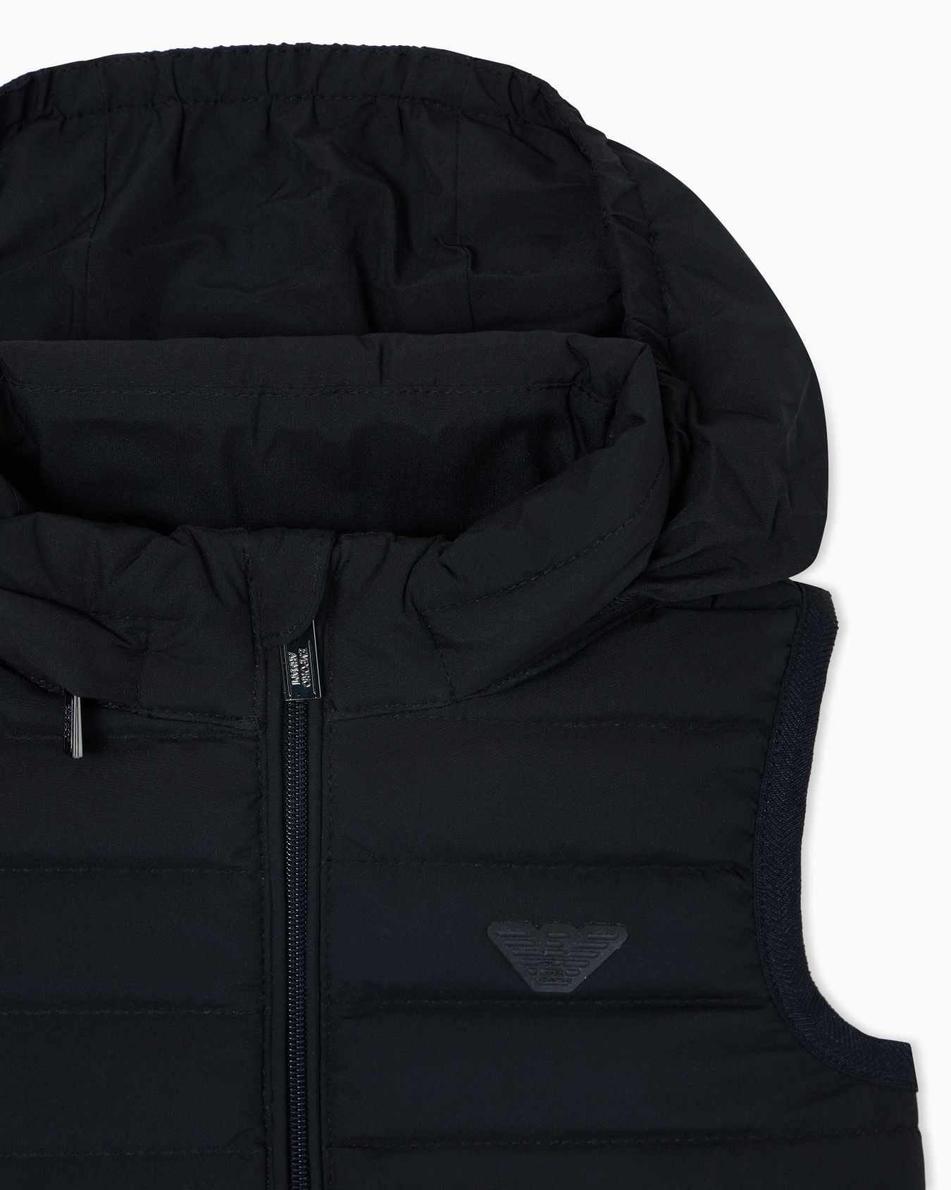 Emporio Armani Dziecięca bezrękawnikowa kamizelka puchowa z naszywką orła - 2