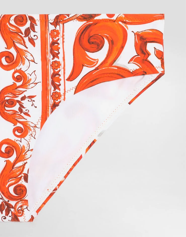 Dolce & Gabbana Kids Dziewczęcy dwuczęściowy kostium kąpielowy z nadrukiem Majolica - 3