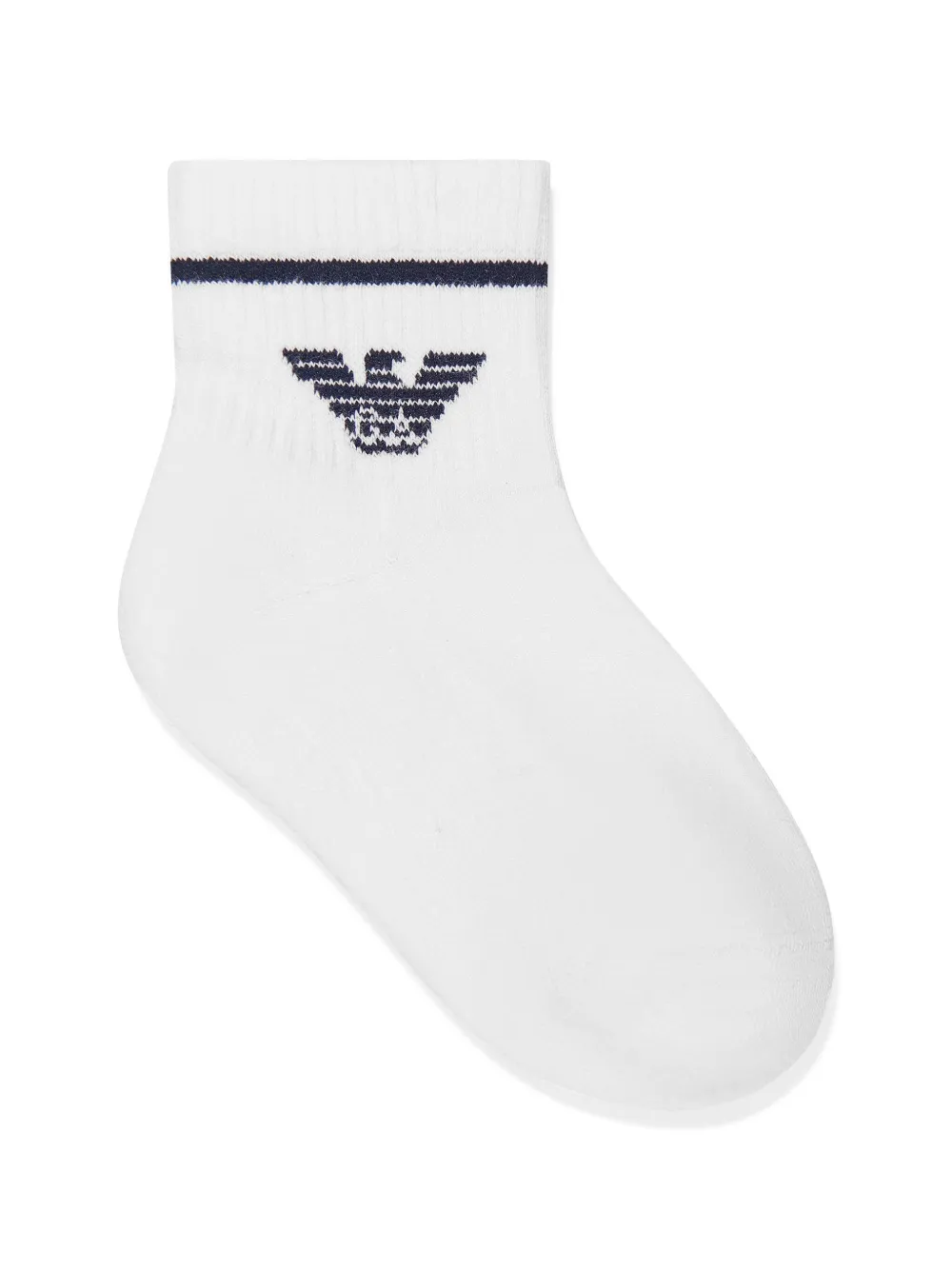 Emporio Armani Kids Two-Pack Terry Cotton Socks with Jacquard Eagle - 4