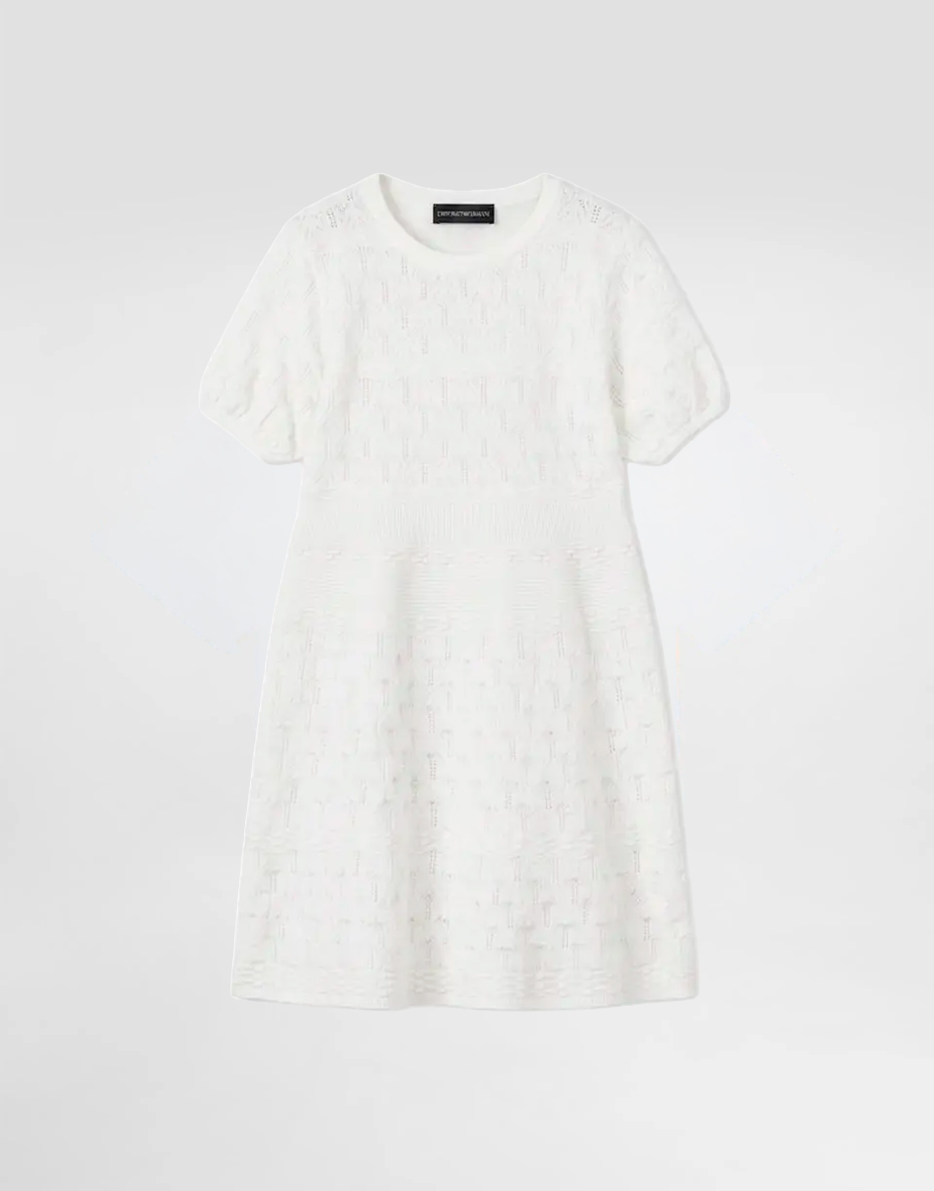 Emporio Armani Dziewczęca sukienka z dzianiny pointelle - 1