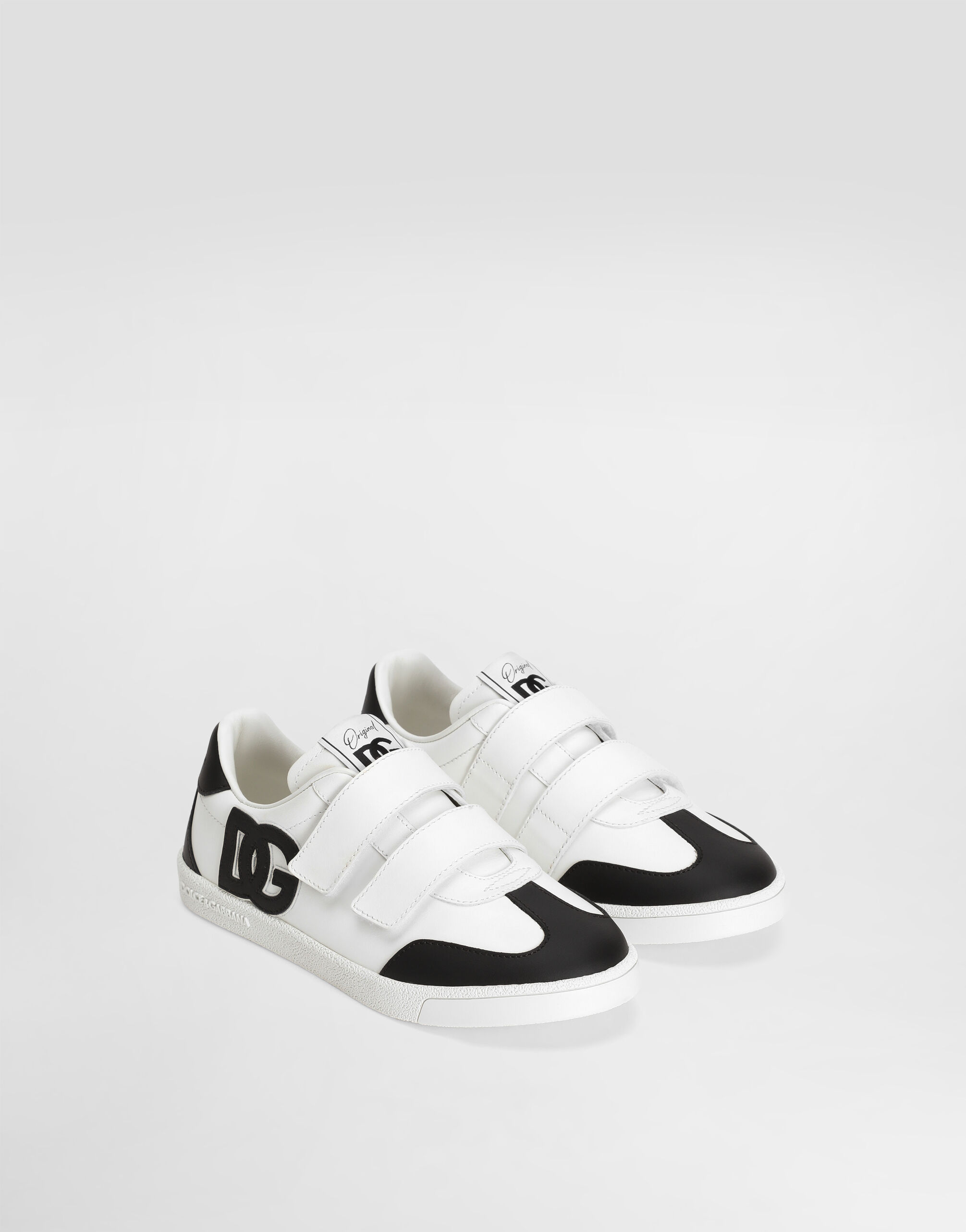 Dolce & Gabbana Kids Dziecięce sneakersy DG Original ze skóry cielęcej - 1