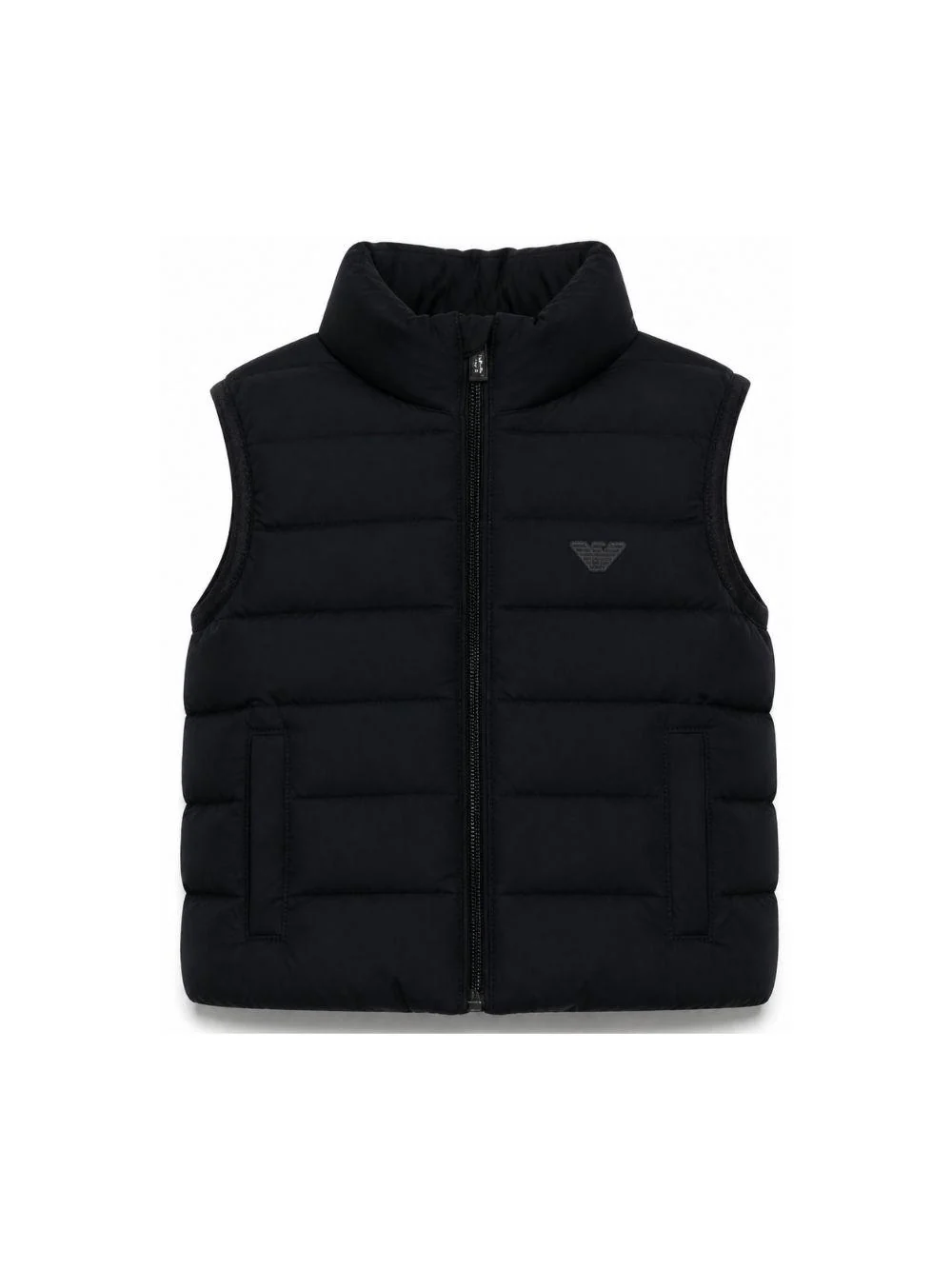 Emporio Armani Chłopięca pikowana kurtka bez rękawów z logo orła - 1