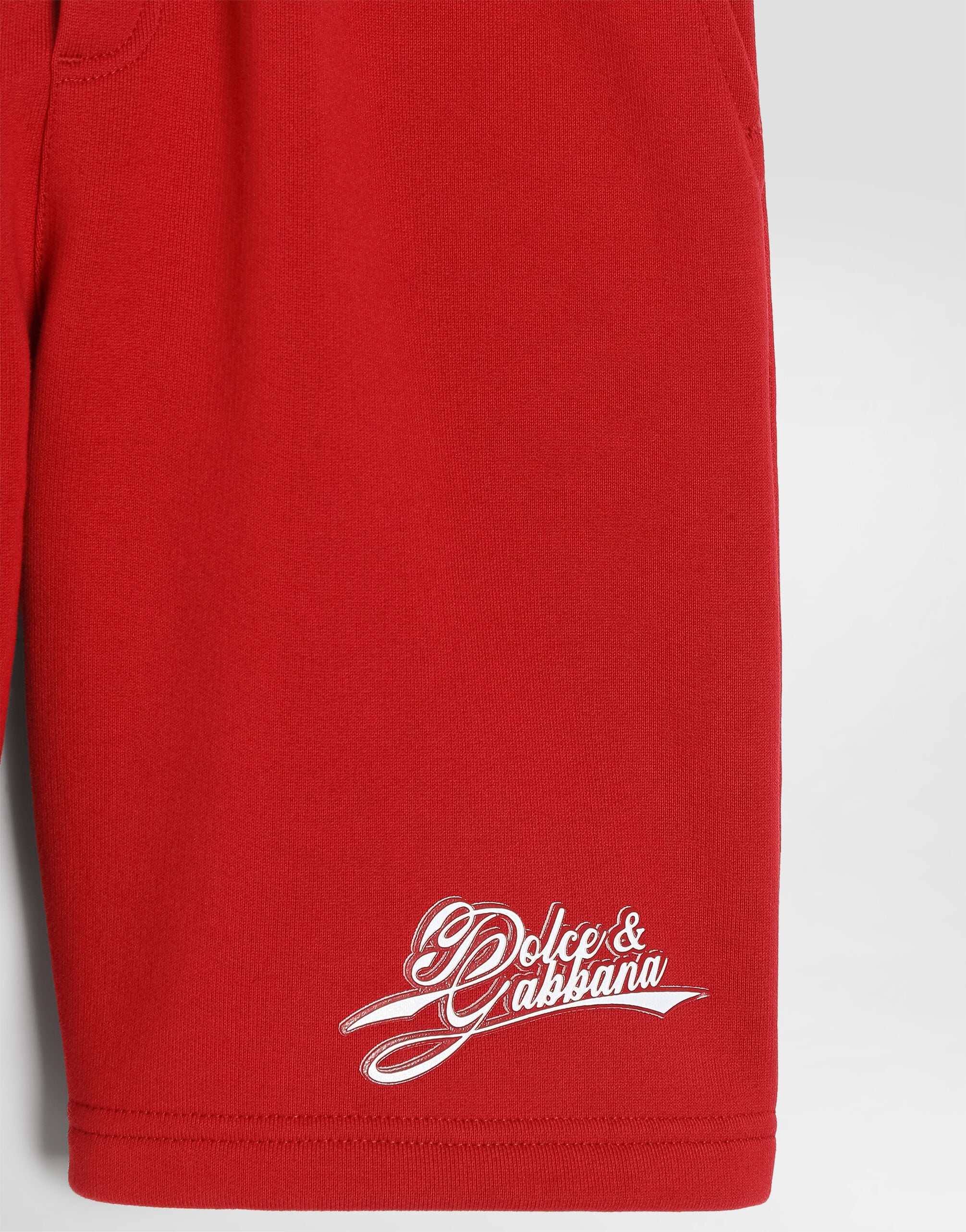 Dolce & Gabbana Kids Boys Fleece Bermuda Shorts with Logo Patch - 4