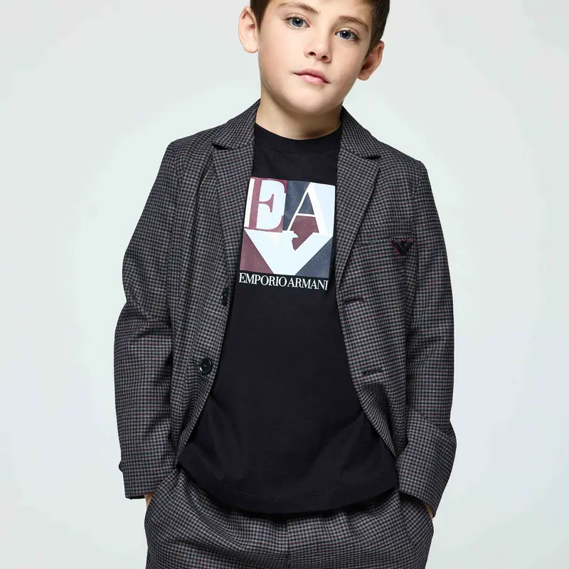 Emporio Armani Dziecięcy trójpak T-shirtów z okrągłym dekoltem z nadrukiem graficznym - 4