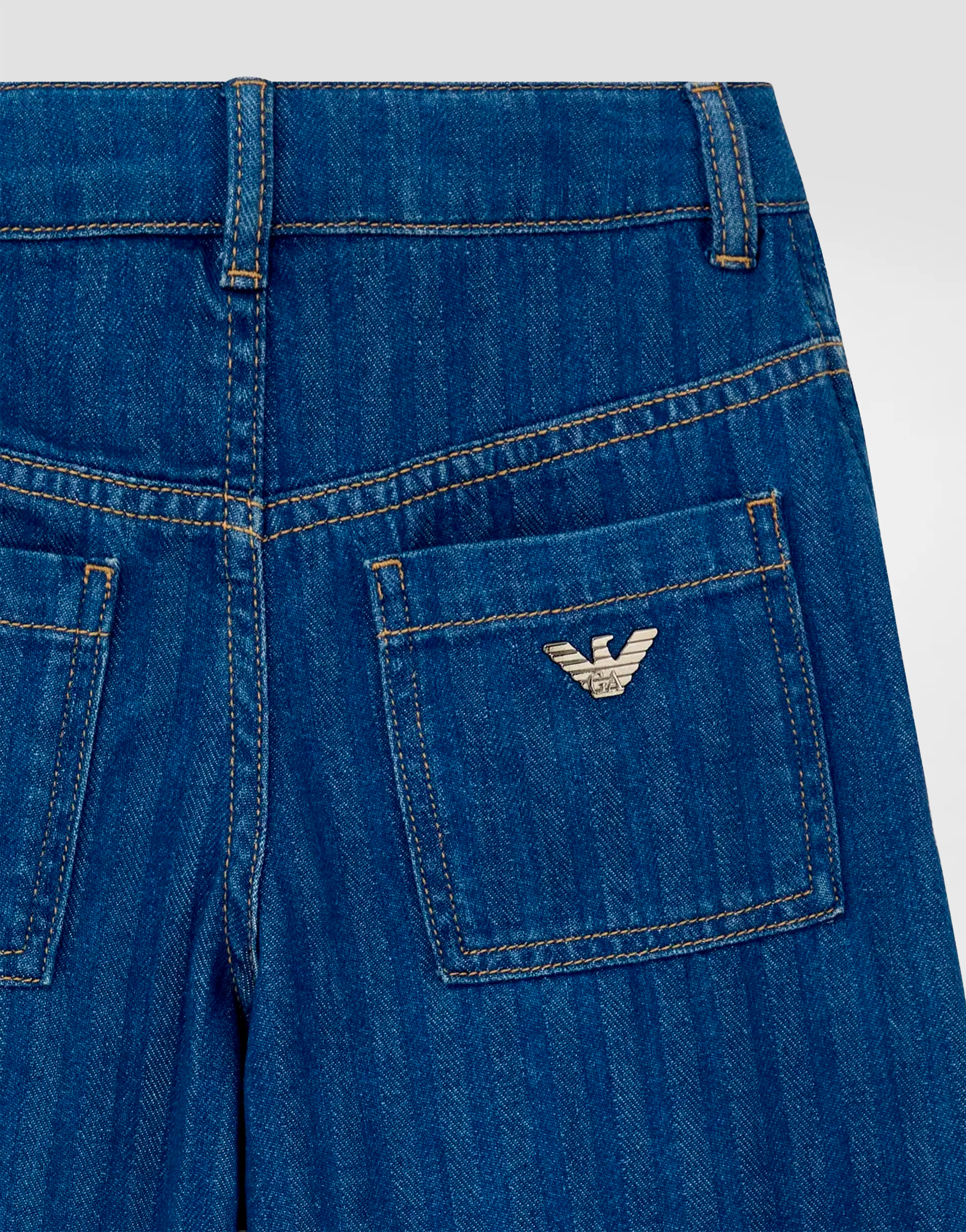 Emporio Armani Dziewczęce jeansy z wysokim stanem i szeroką nogawką - 2