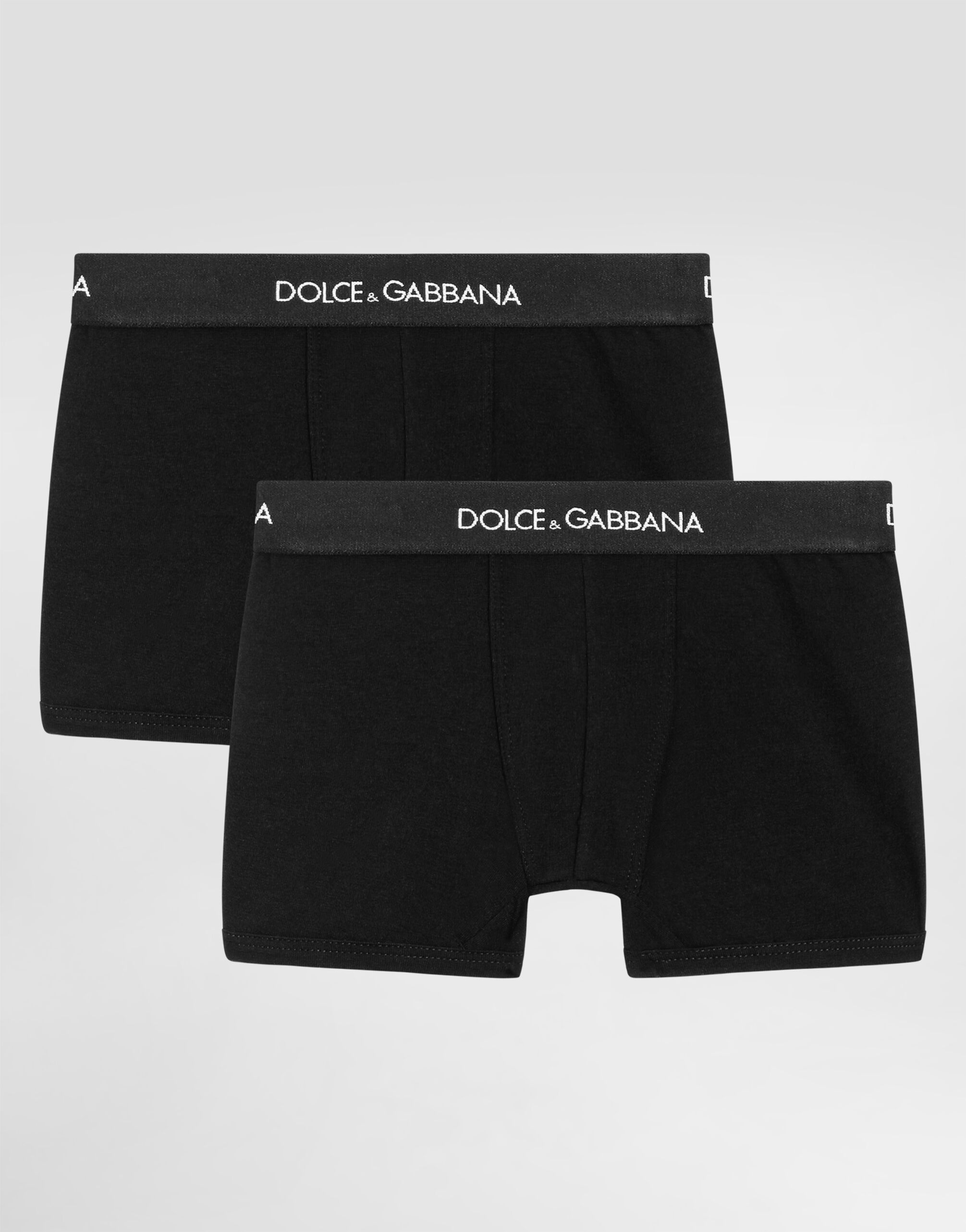 Dolce & Gabbana Kids Chłopięcy dwupak bokserek z firmową gumką - 1