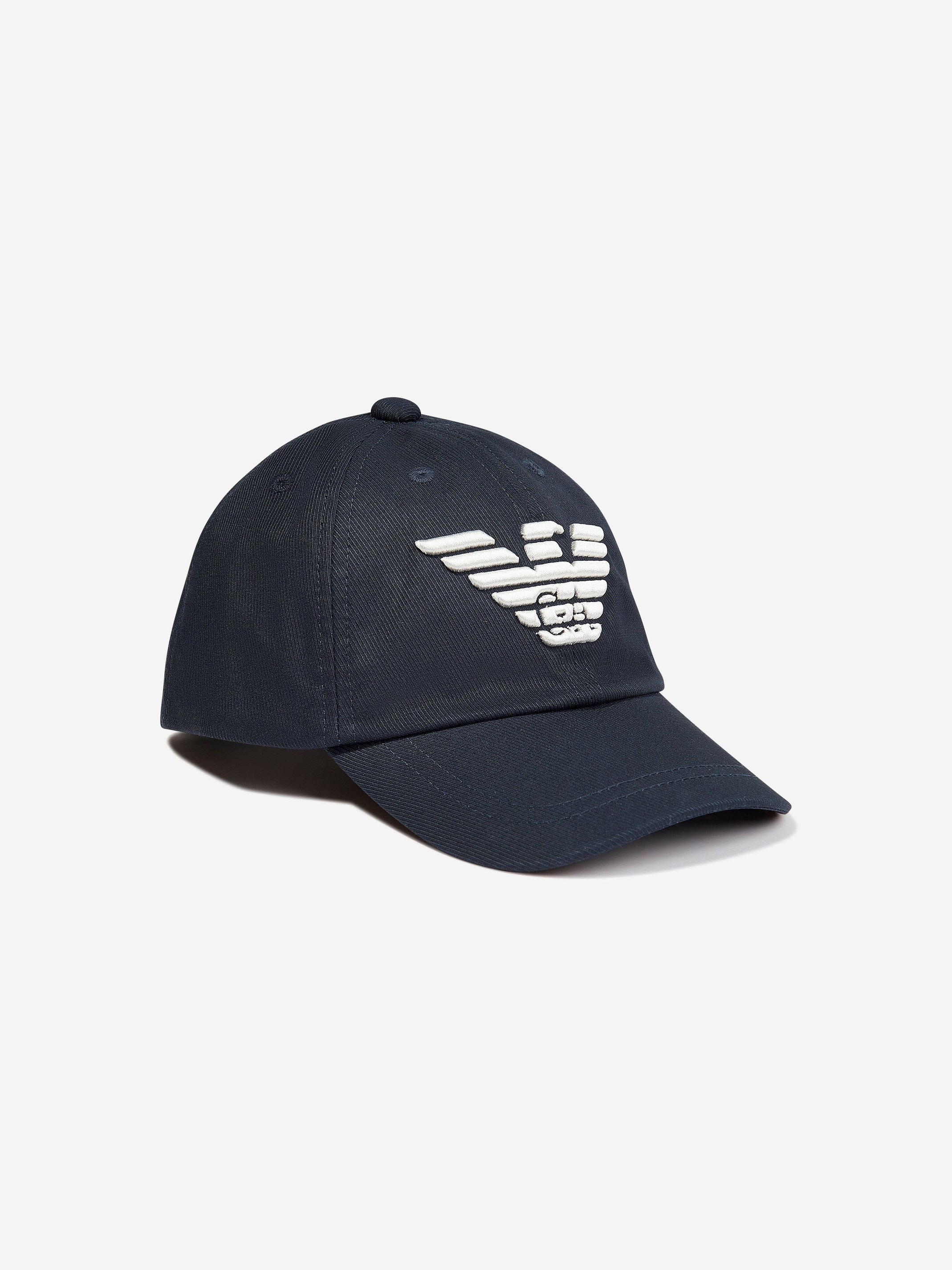 Emporio Armani Kids Cotton Baseball Cap with Embroidered Logo - 1